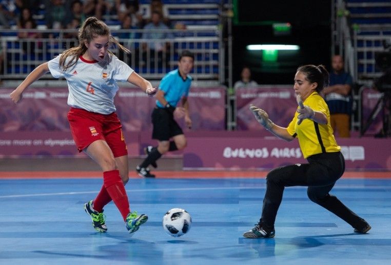 Carol Agulla celebra en los Juegos Olímpicos de la Juventud