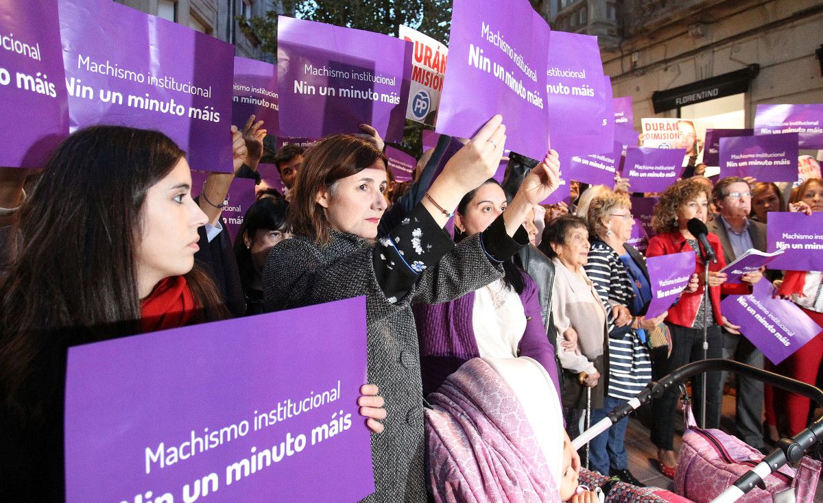 Concentración contra los comportamientos machistas