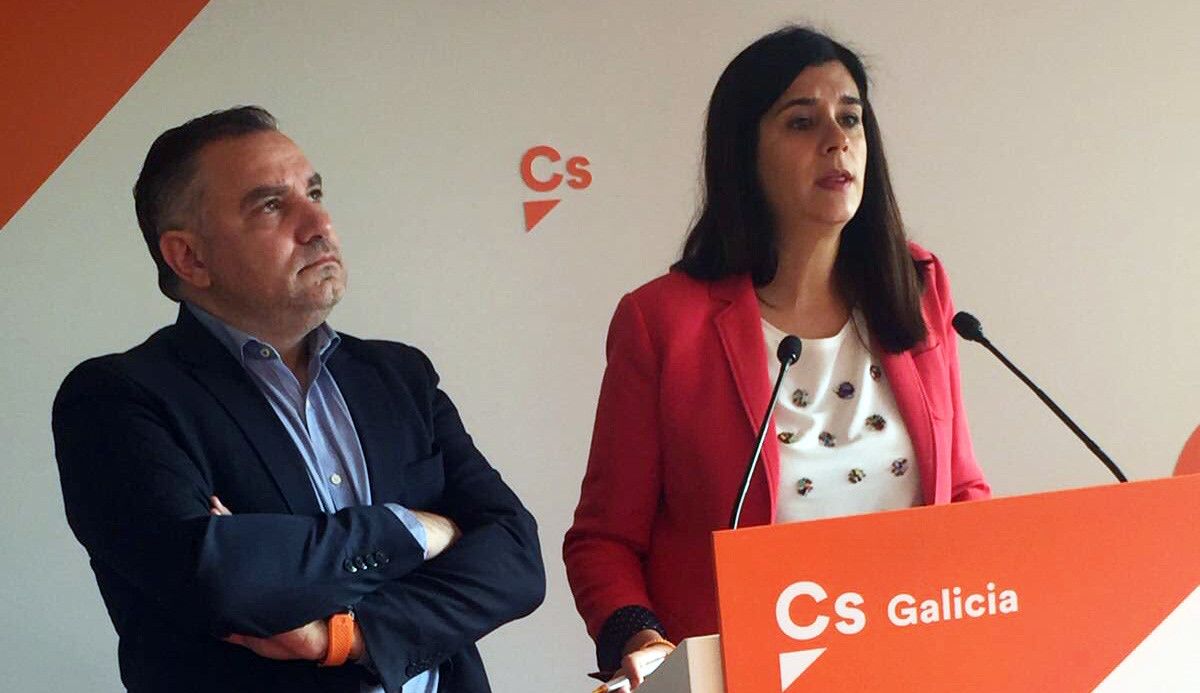 Laureano Bermejo y Olga Louzao, responsables de Ciudadanos en Galicia