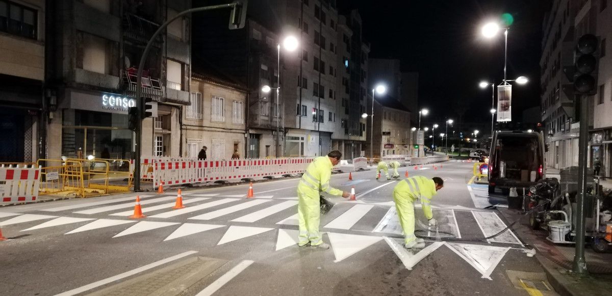 Pintado de la avenida Eduardo Pondal