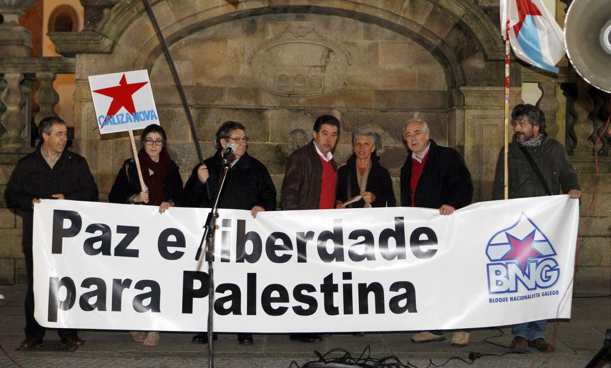 Concentración del BNG en apoyo del pueblo palestino
