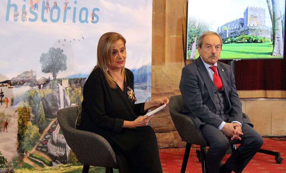 Carmela Silva y el alcalde de Oviedo, Wenceslao López