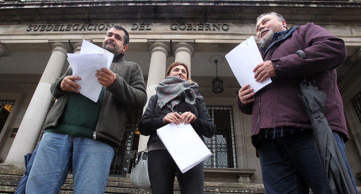 Marcos Conde, Diana Rodríguez e Xaquín Agulla, da CIG