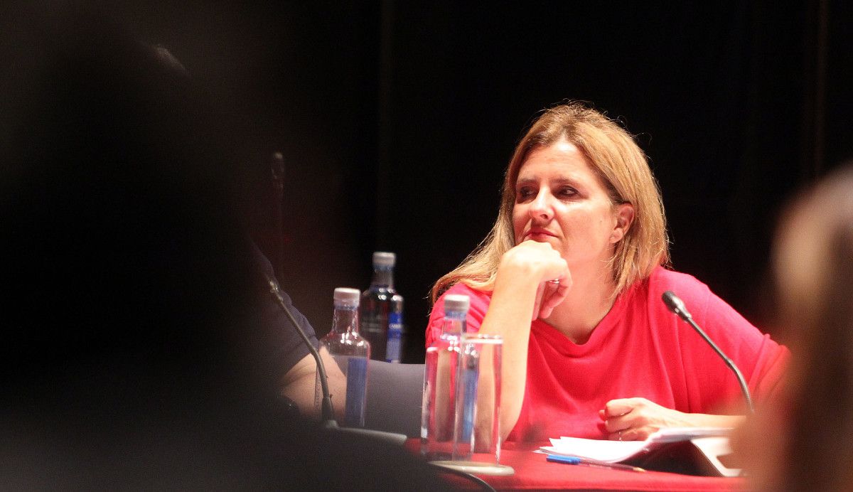 María Rey, en el pleno municipal