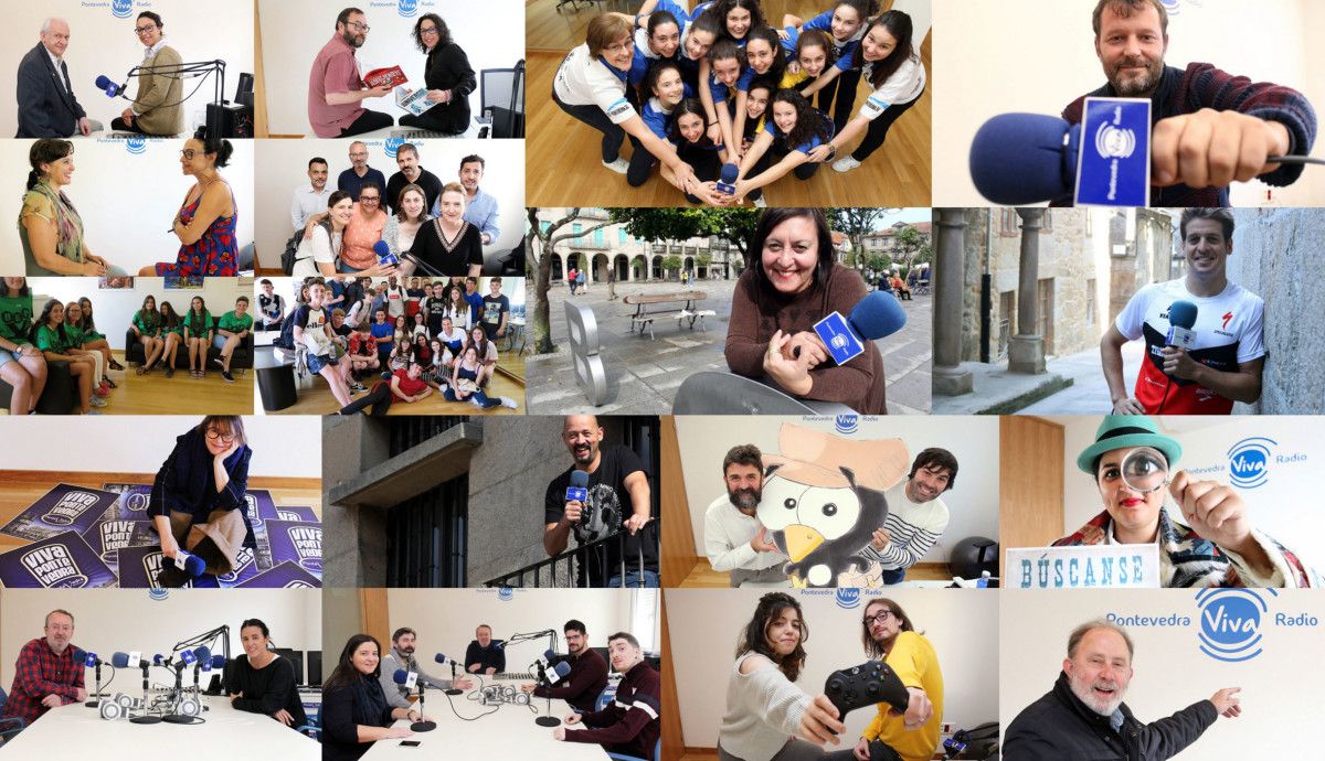 Invitados e colaboradores nos programas de PontevedraViva Radio no 2018
