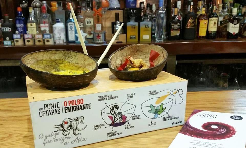 Tapa que presentaba El Cafetín en el certamen Pontedetapas