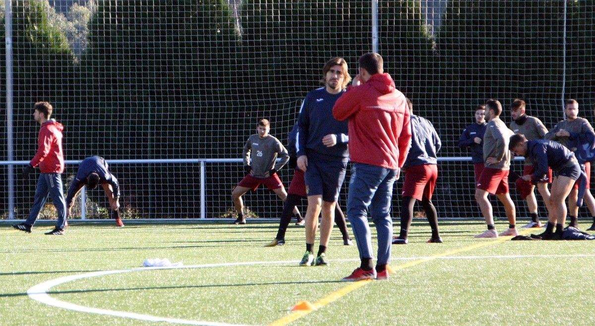 Entrenamiento del Pontevedra en Cerponzóns