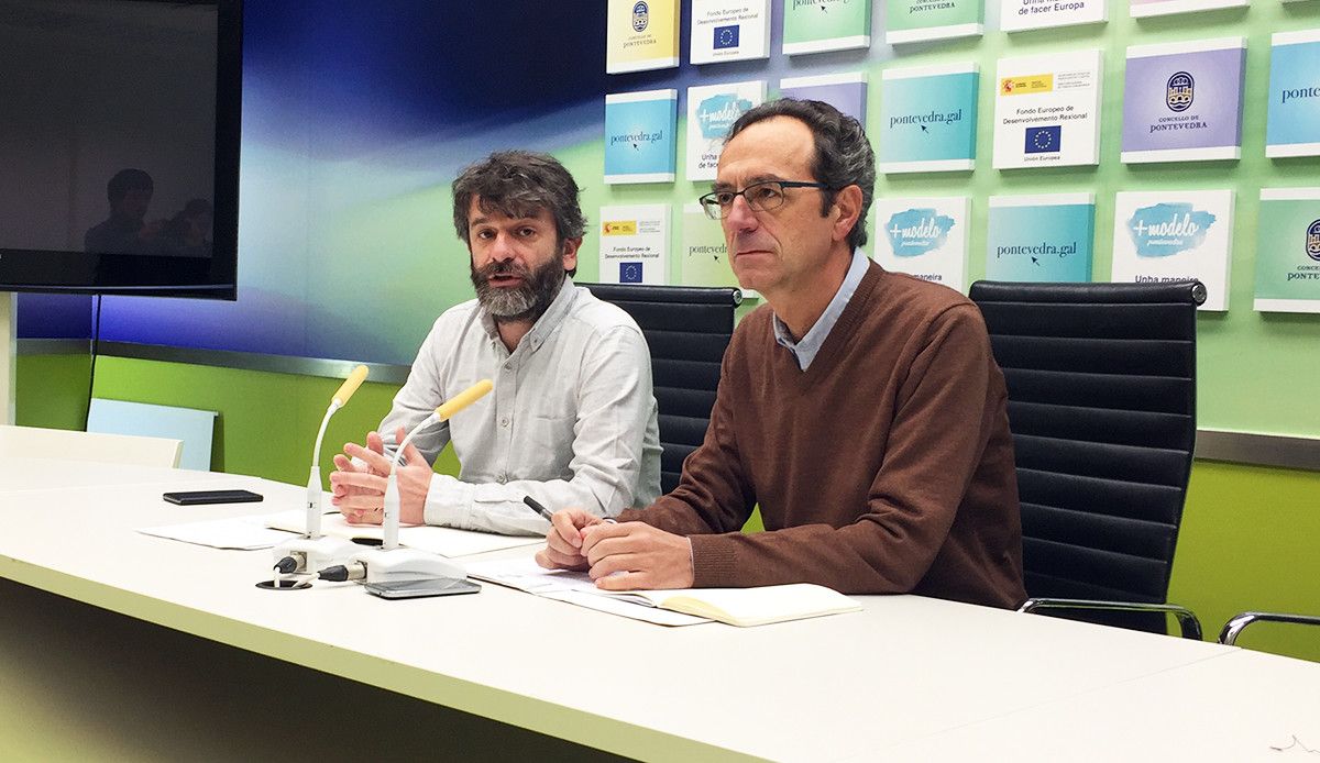 Xosé Lois Jácome y Luis Rei, en el Concello