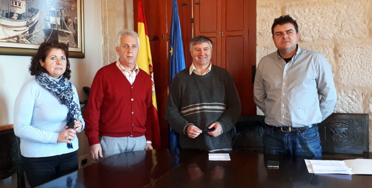 Chelo Besada, Luciano Sobral, Xulio Barreiro y Gregorio Agís