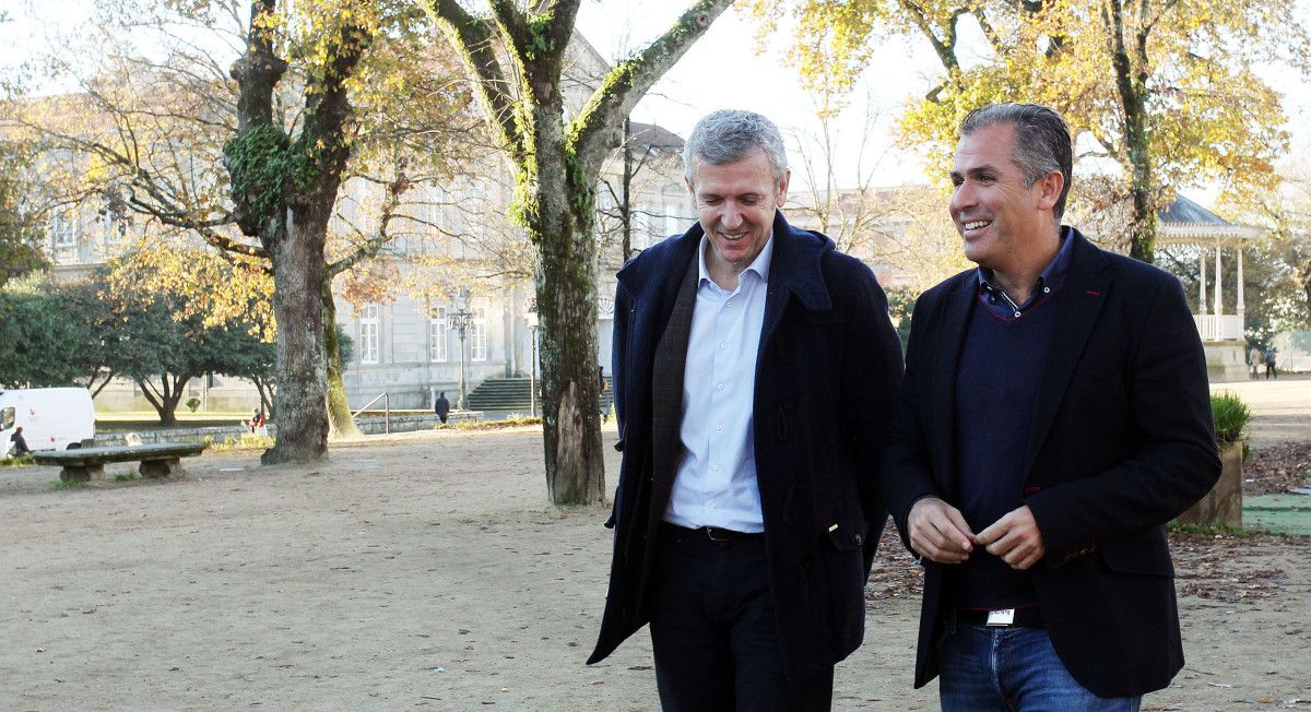 Alfonso Rueda e Rafa Domínguez, en Pontevedra