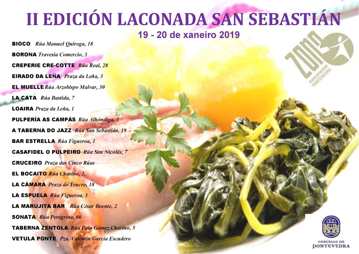 Locais participantes na 'Laconada de San Sebastián'