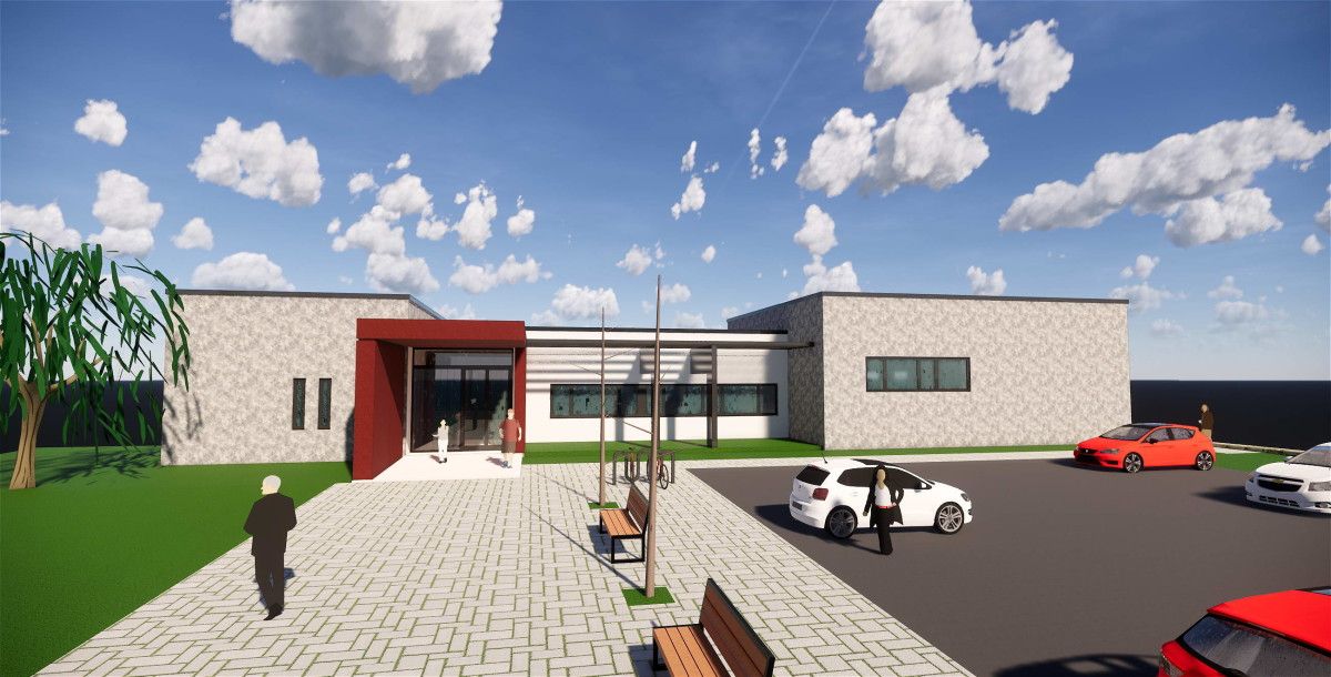 Infografía del proyecto del centro socio cultural de O Revel