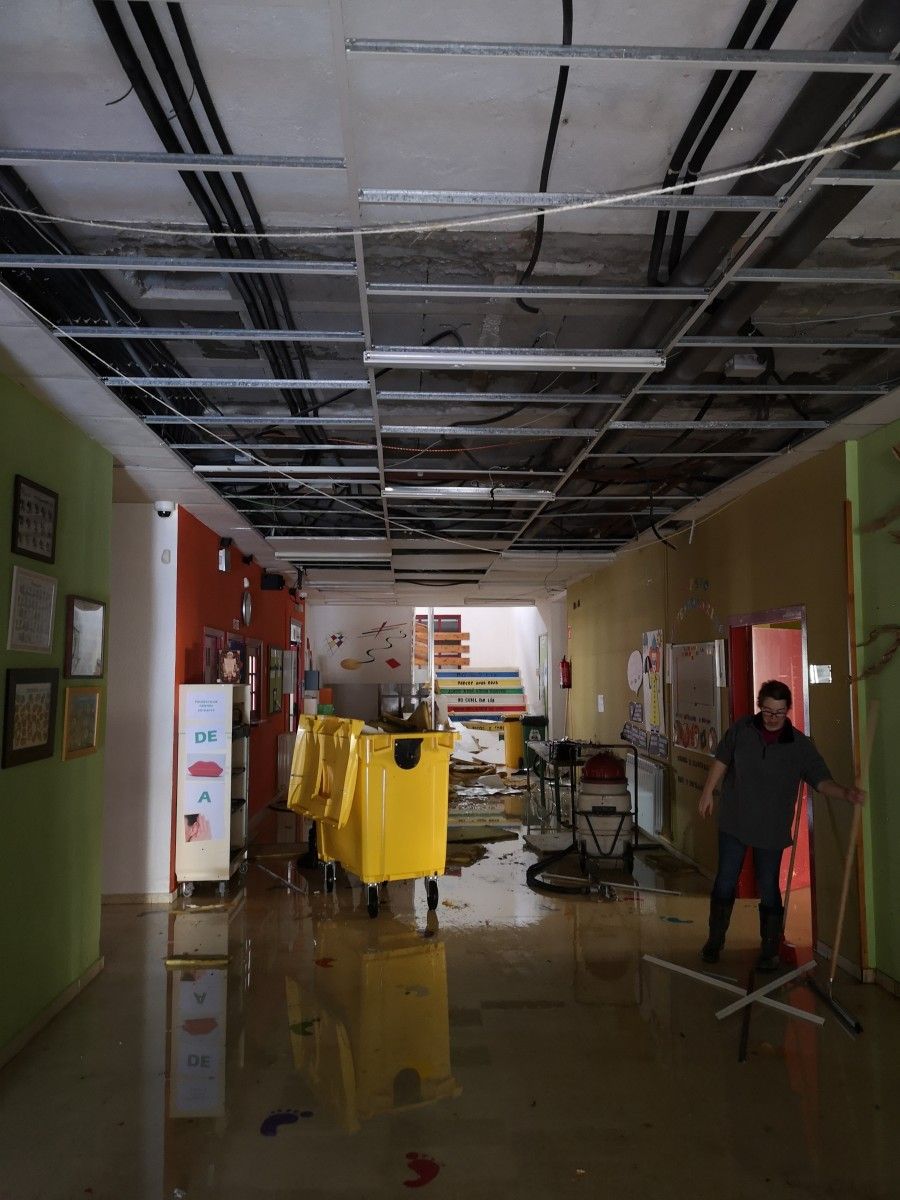 Daños en el colegio Aurelio Marcelino Rey García de Cuntis