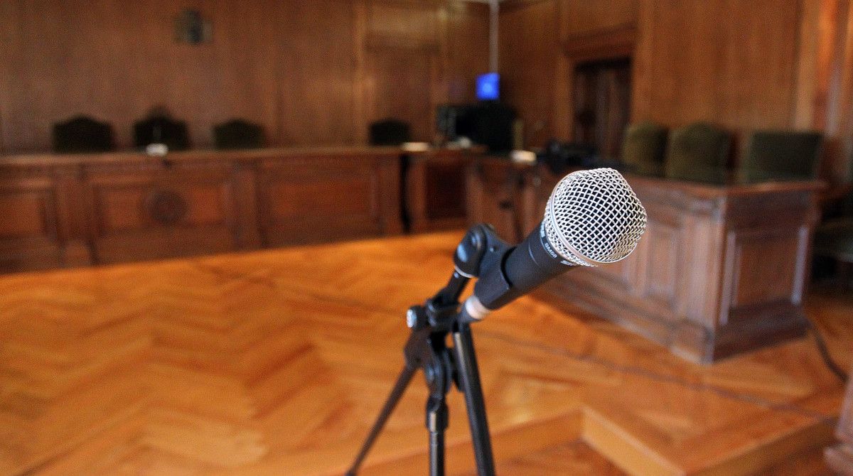 Sala de vistas de la Audiencia de Pontevedra