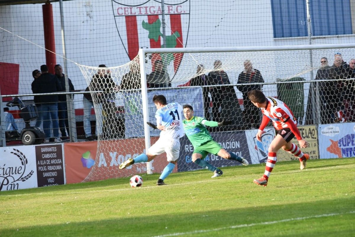 Partido do Céltiga ante o Compostela no Salvador Otero