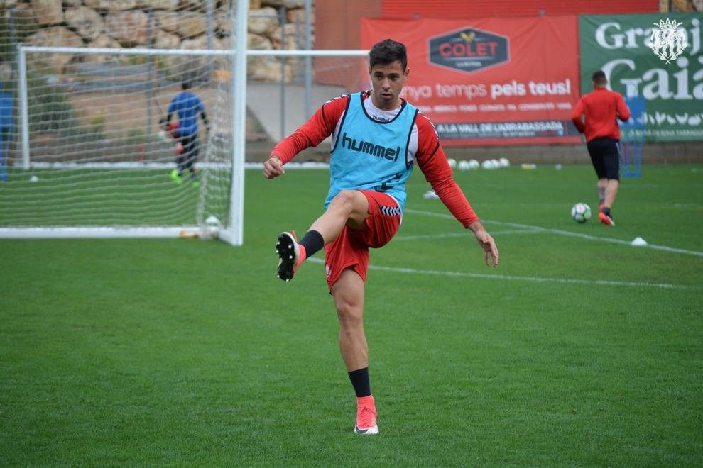 Álvaro Bustos durante su estapa en el Nàstic de Tarragona