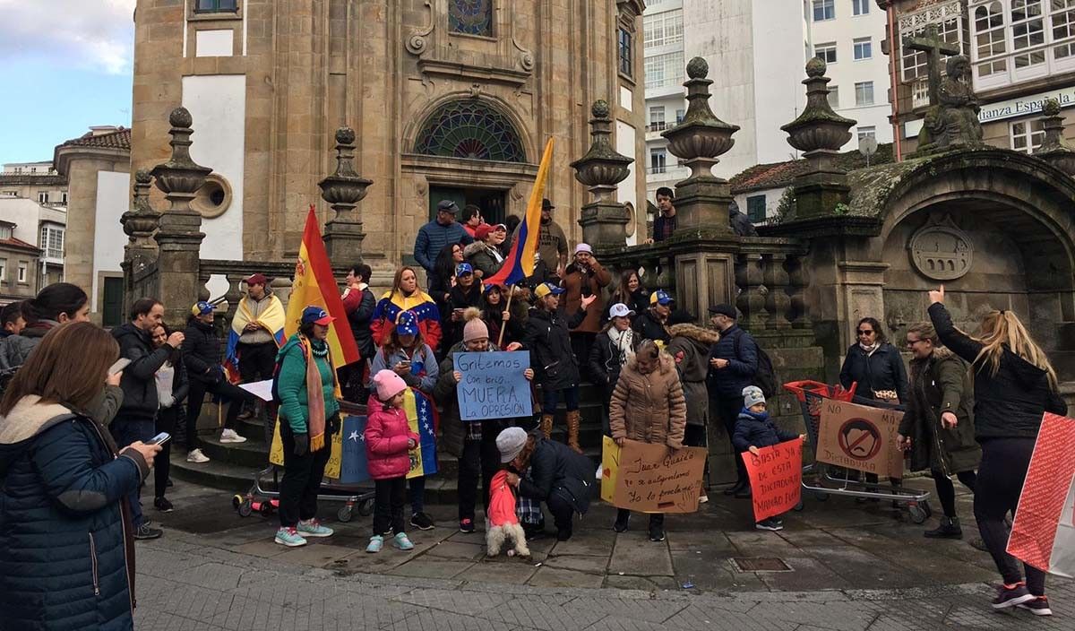 Concentración de la comunidad venezolana en Pontevedra