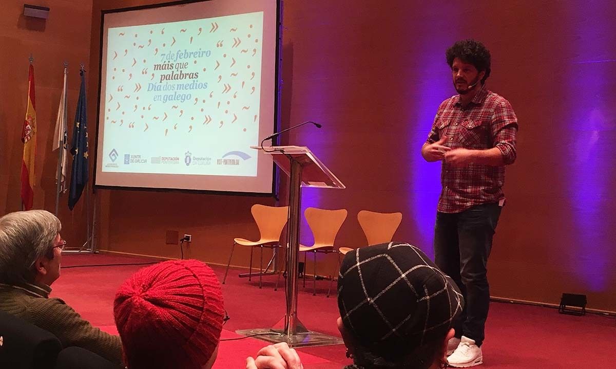 Xosé Antonio Touriñán, en la II Gala dos Medios en Galego