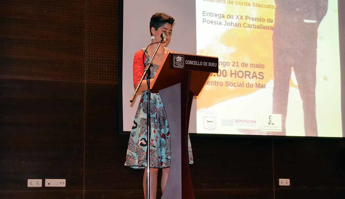 María Reimóndez, gañadora do premio Johán Carballeira de poesía