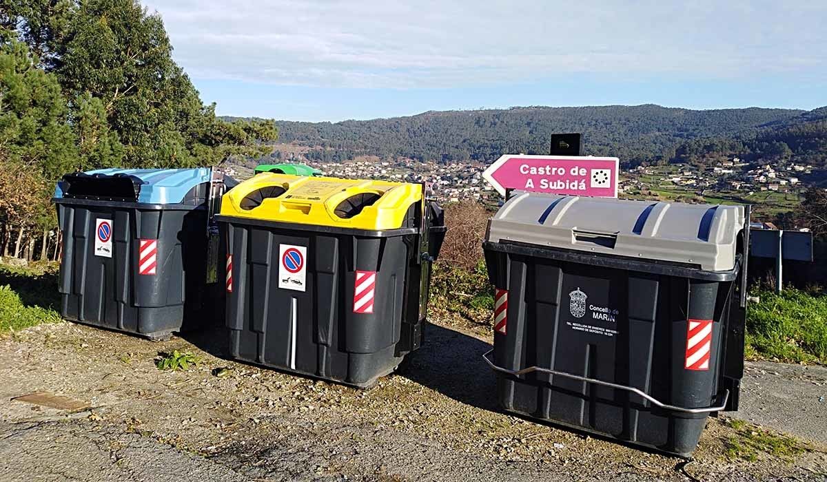 Contenedores de basura en Marín