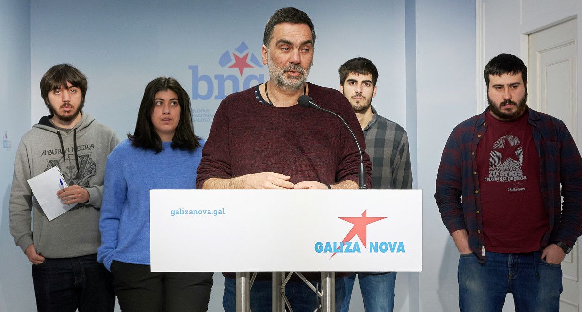 BNG e Galiza Nova denuncian a "represión" da Lei Mordaza e as multas aos cinco mozos