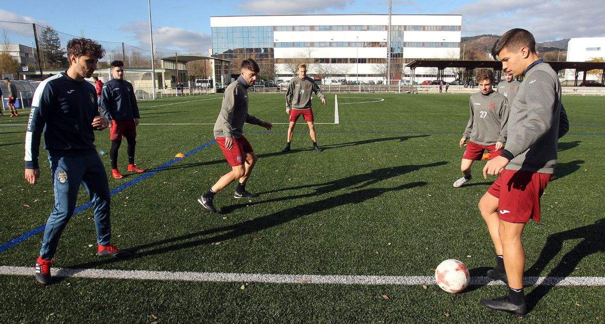 Entrenamiento del Pontevedra en A Xunqueira