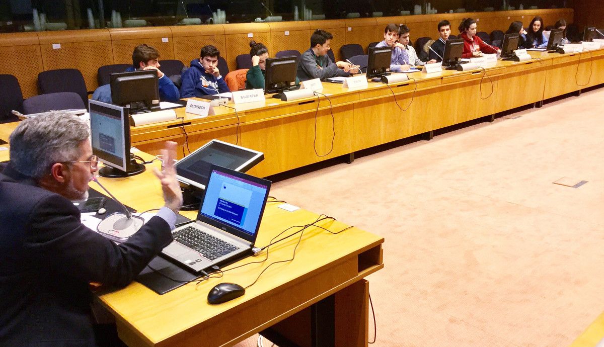Alumnos del Valle Inclán en el Parlamento Europeo