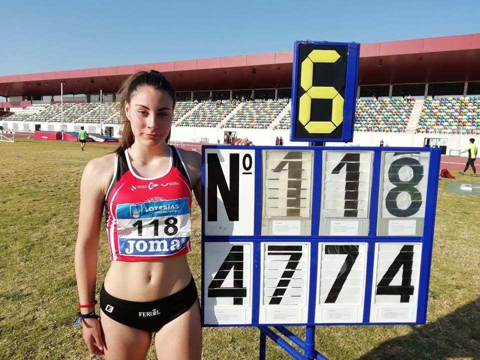 Antía Sestelo, tras vencer en el Campeonato de España Sub-18 de Lanzamientos 