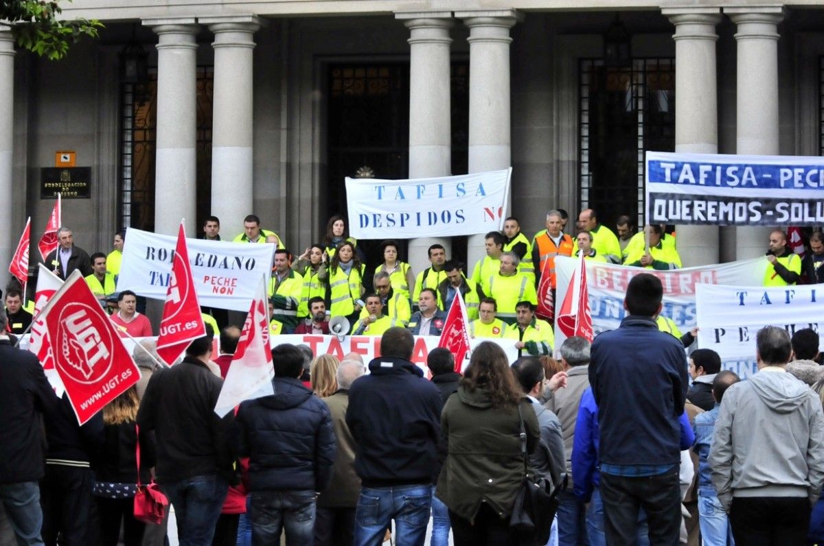 Manifestación contra el cierre de Tafisa