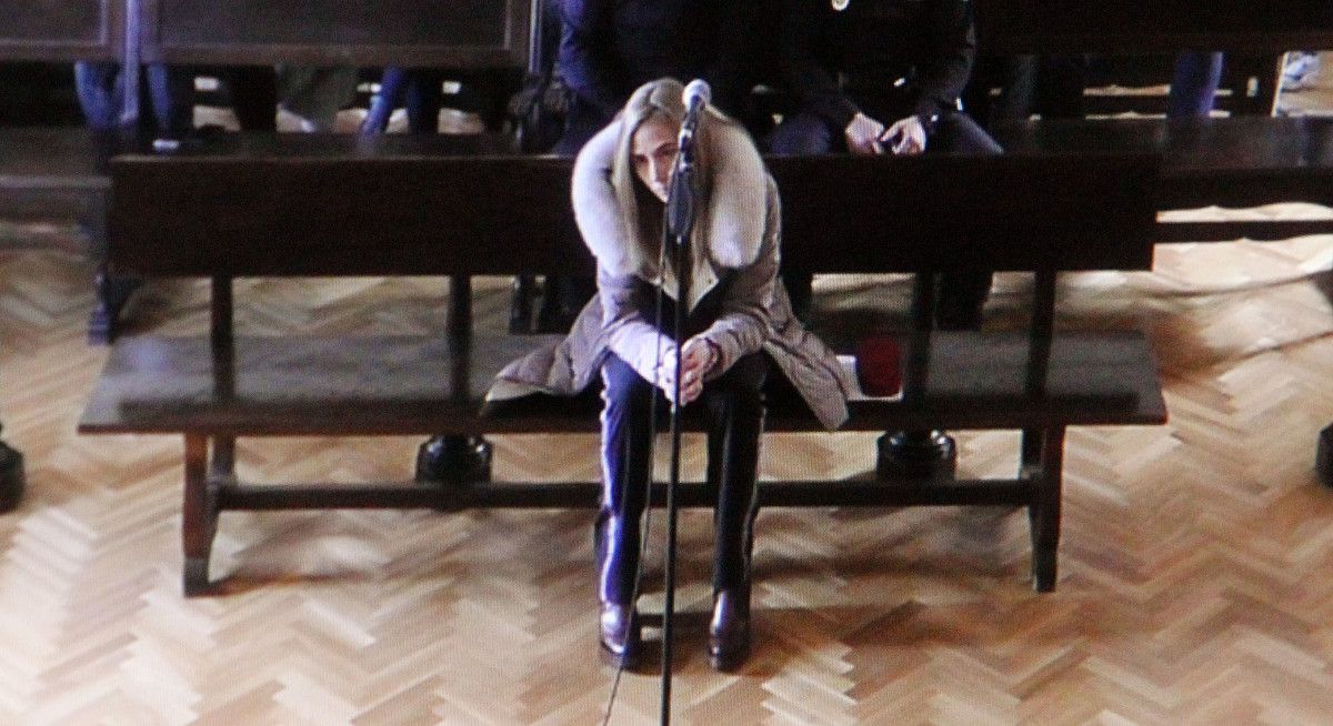 Tania Varela nun dos monitores da Audiencia