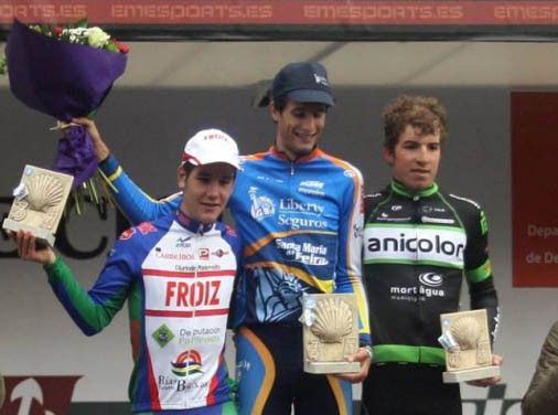 Antonio Portela (esquerda) no podio do Trofeo da Ascensión