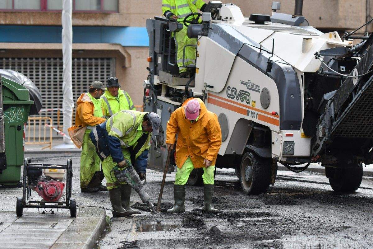 Obras de asfaltado en Padre Gaite | ARCHIVO