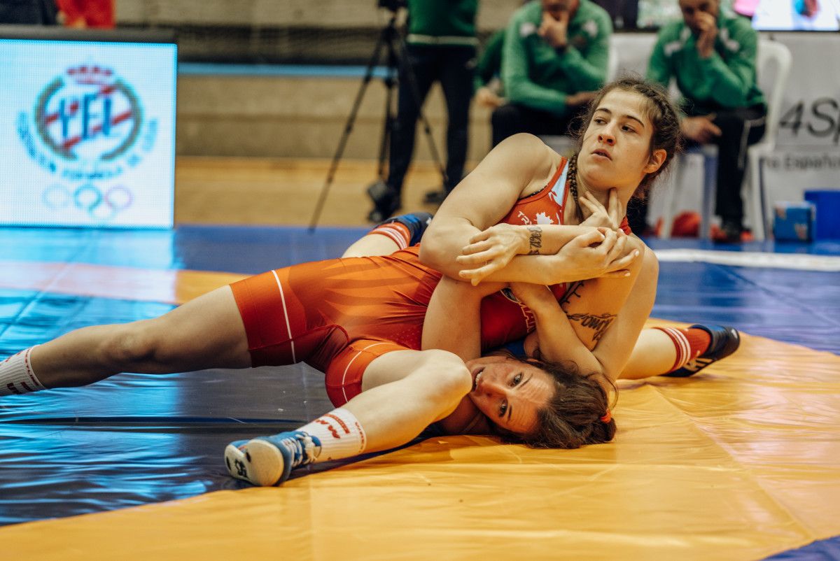 Lydia Pérez durante una competición
