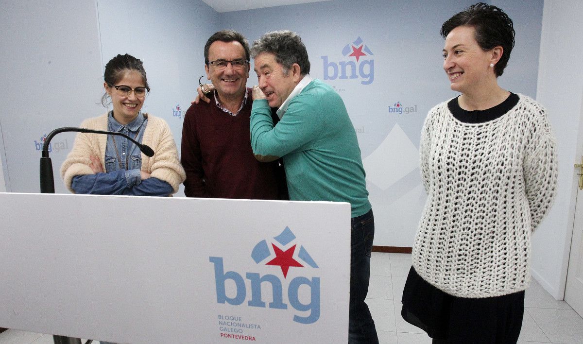 Anabel Gulías, Raimundo González, Miguel Anxo Fernández Lores e Eva Vilaverde presentan a lista do BNG