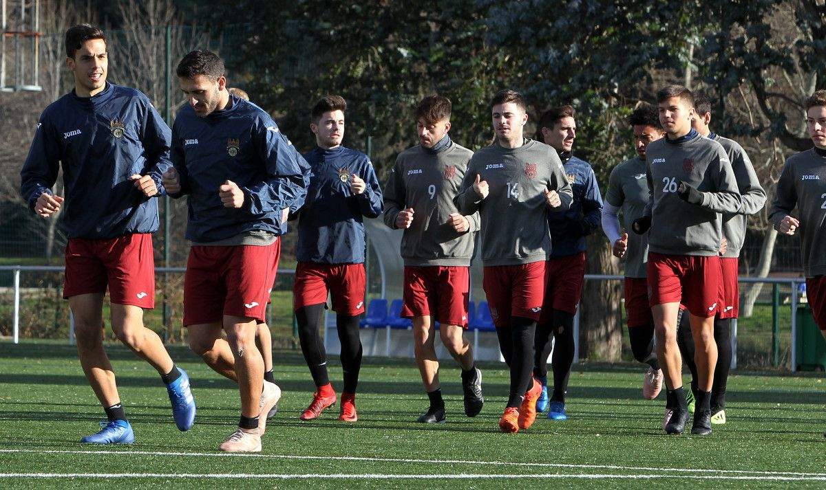 Entrenamiento del Pontevedra en A Xunqueira