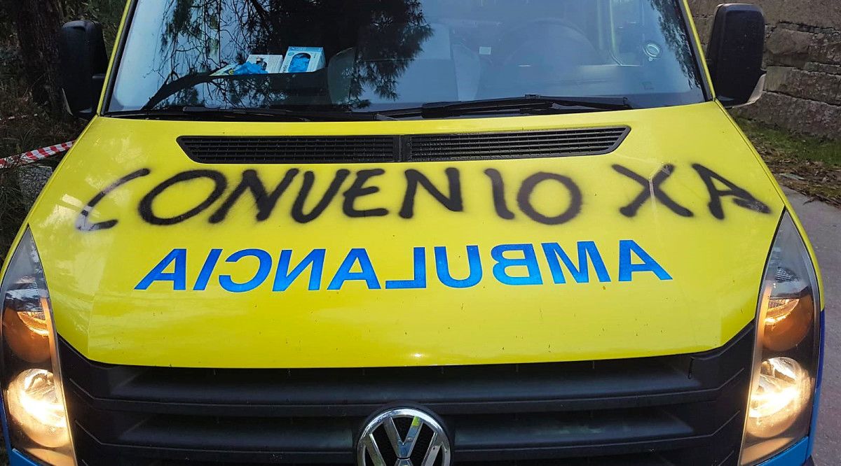 Pintadas en una ambulancia