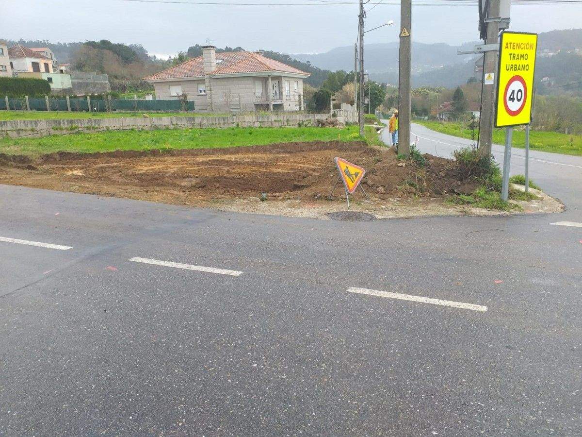 Obras da glorieta da Brea