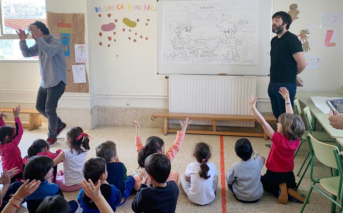 O CEIP Ponte Sampaio celebra o Día Mundial do Teatro