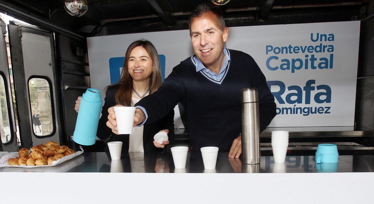 Rafa Domínguez e Pepa Pardo na 'rafaneta' do PP