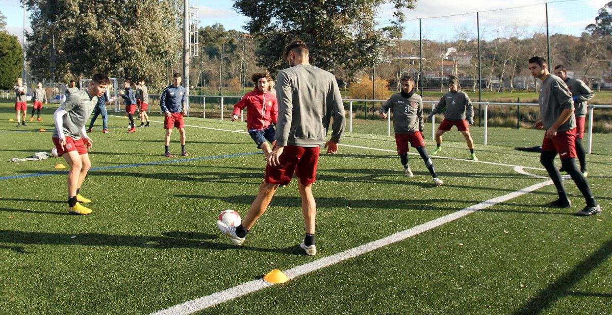 Entrenamiento del Pontevedra en A Xunqueira