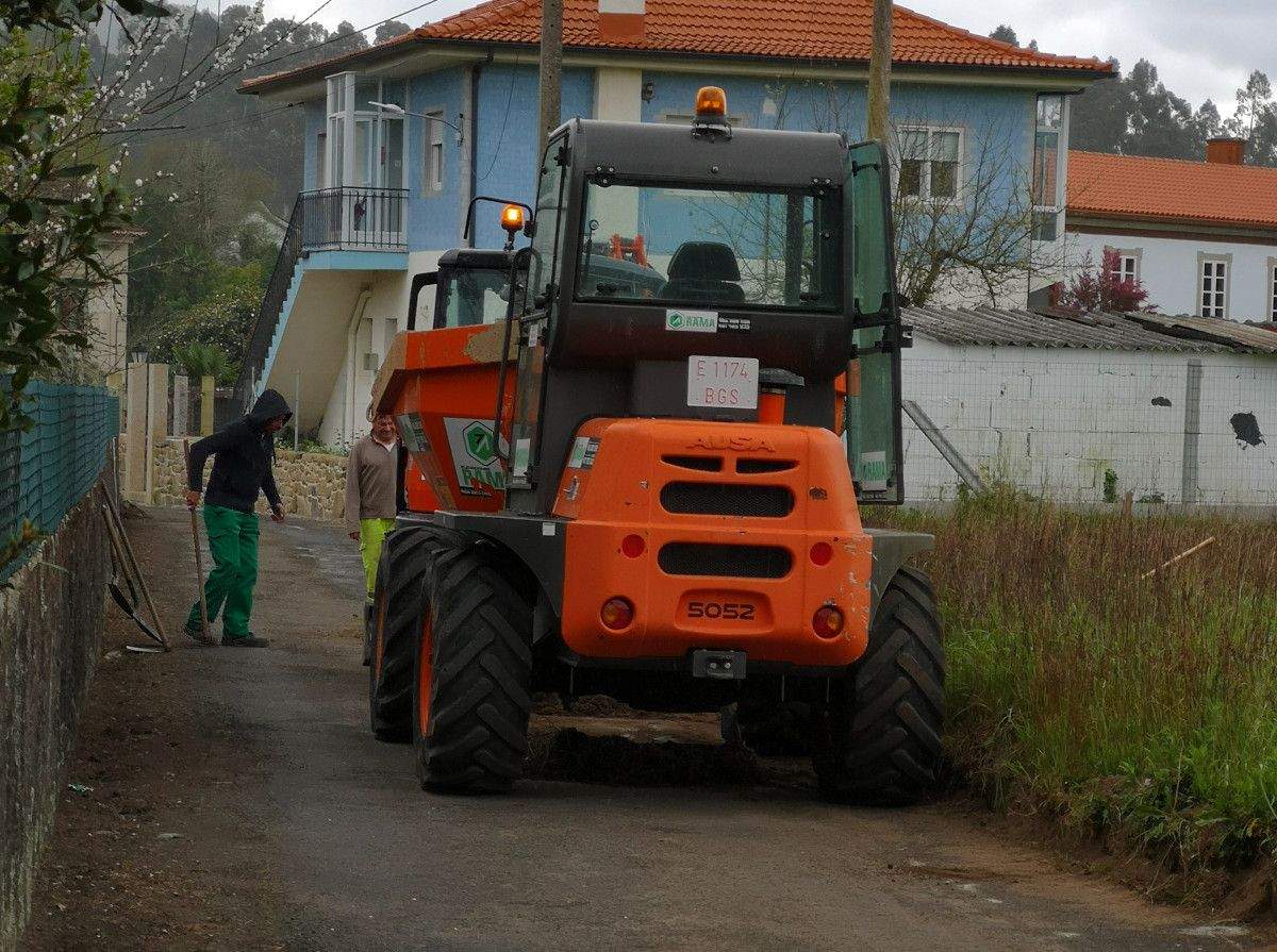 Obras de reforma do camiño de Trasponte