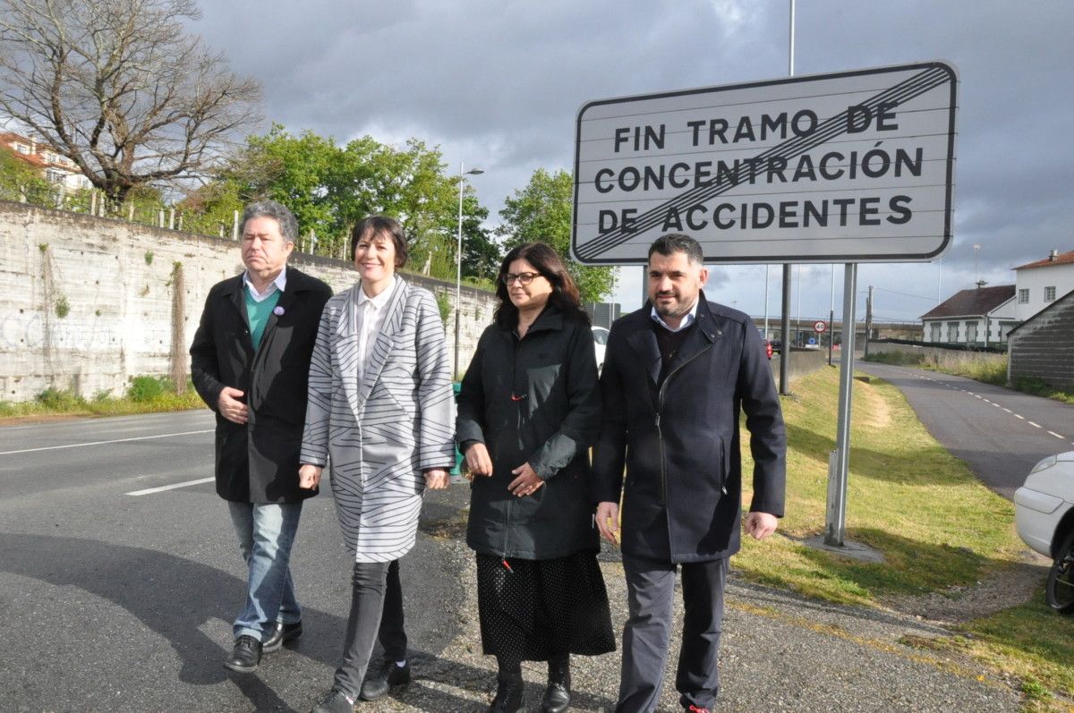 Miguel Anxo Fernández Lores, Ana Pontón, Carme da Silva e Uxío Benítez, en Salcedo