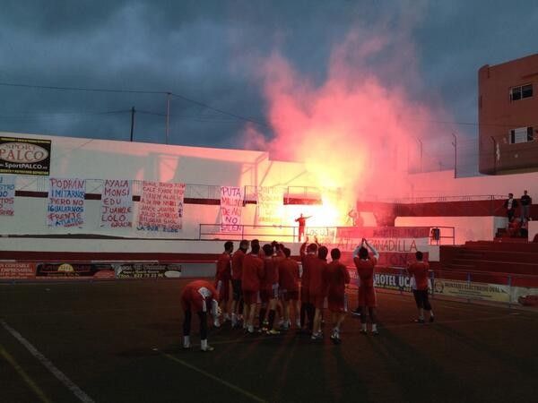Adestramento do Atlético Granadilla no seu estadio antes de recibir ao Mallorca B