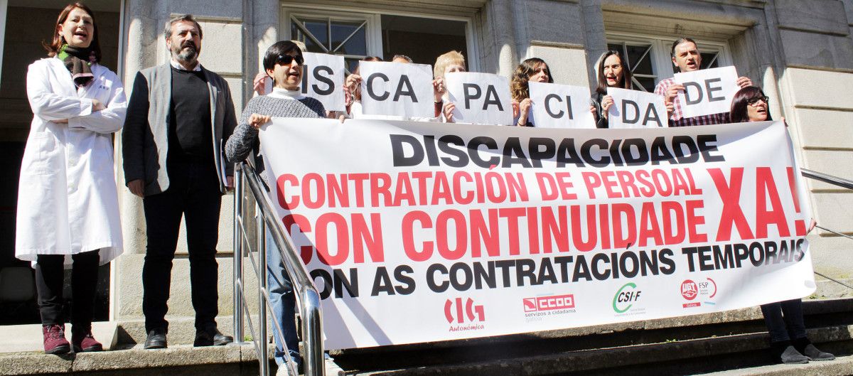 Protesta dos traballadores dos Equipos de Valoración e Orientación 