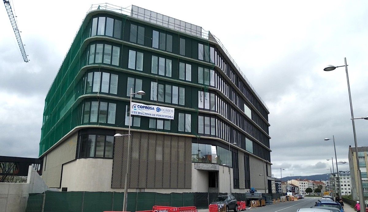 Construción do novo edificio xudicial na Parda