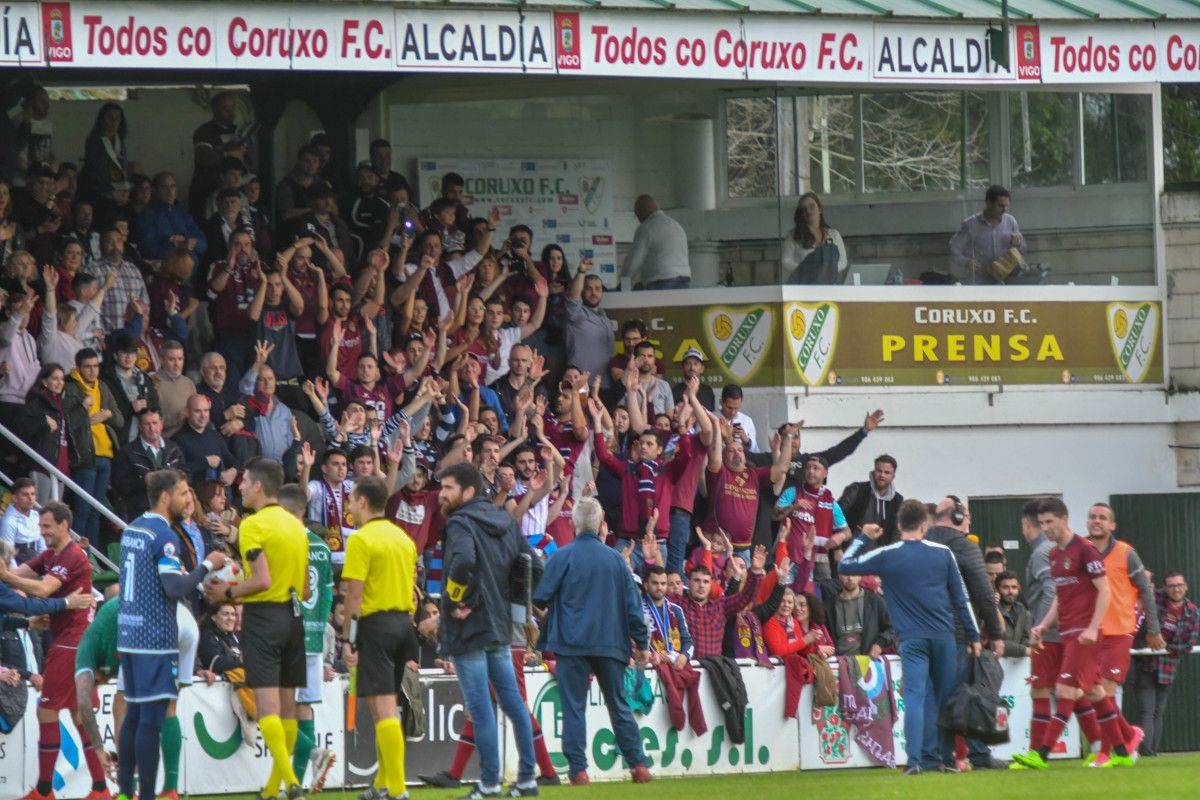 Afección do Pontevedra no partido ante o Coruxo no Vao da tempada 18-19 