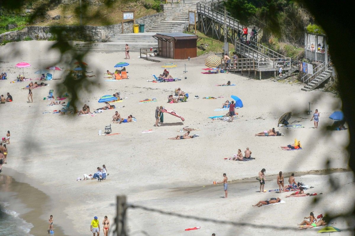 Playas de Marín durante este sábado de Semana Santa