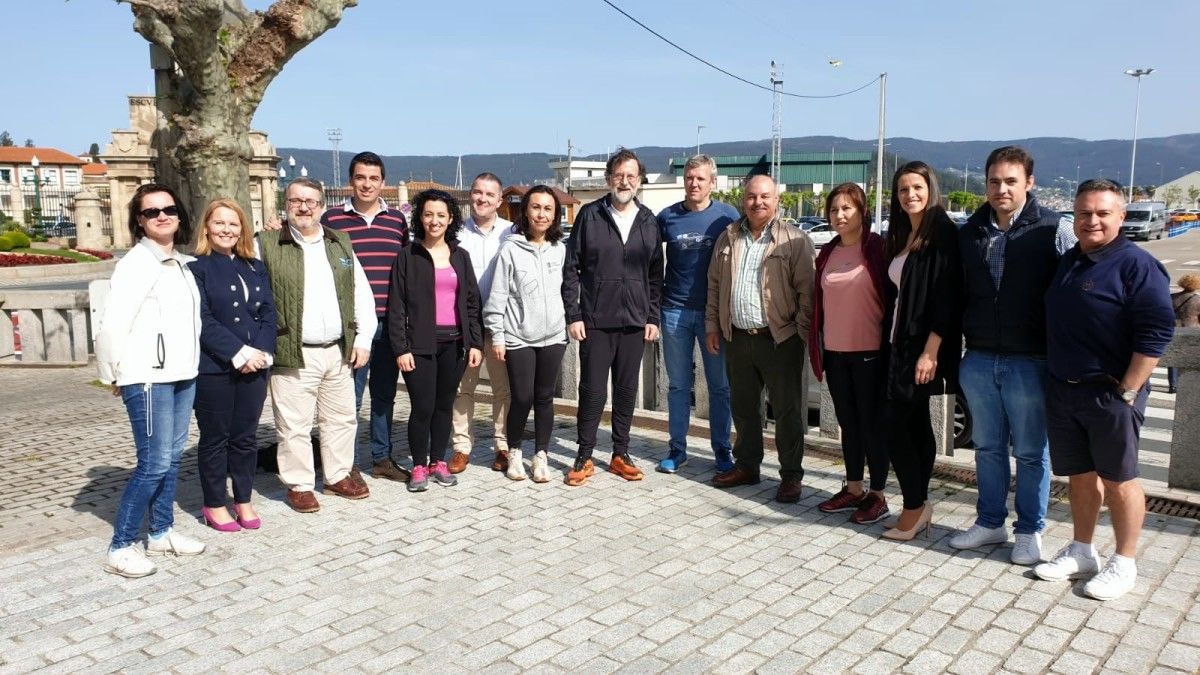 Paseo de Rajoy, Rueda y Ramallo Ppor el vial de playas 