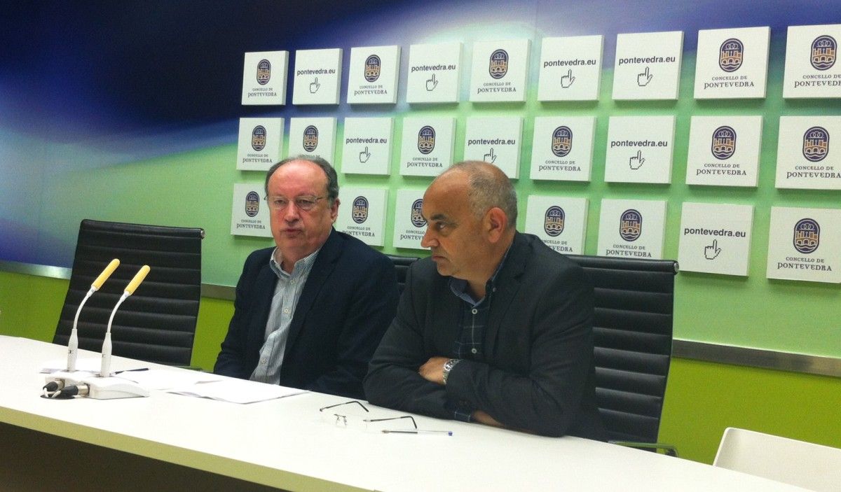 Antón Louro y Agustín Fernández, juntos en rueda de prensa