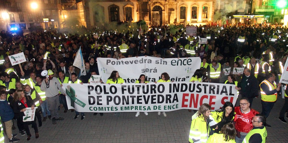 Manifestación de apoio a ENCE en Pontevedra